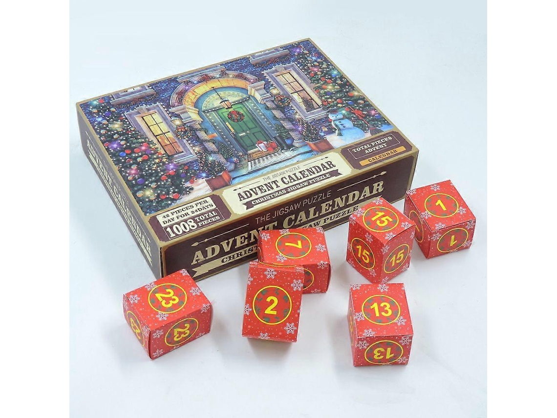 Calendário De Advento Com Puzzle E Contagem Decrescente Para Presente De Natal
