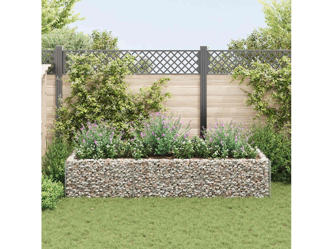 Vidaxl Canteiro Elevado/cesto Gabião 270x90x50 Cm Aço
