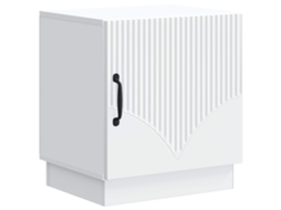 Vidaxl Mesa de cabeceira Branco 43 X 34,5 X 47 Cm Derivados de Madeira