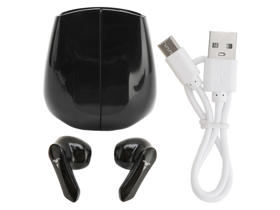 Fones De Ouvido Bluetooth5.2 Sem Fio Estéreo Redução De Ruído Controle Táctil Bass Ipx7 À Prova D'água Esportes Preto