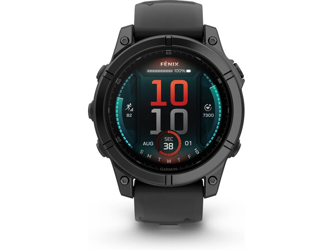 Relógio Desportivo GARMIN Fenix E (47 mm - Aço Inoxidável - Preto)