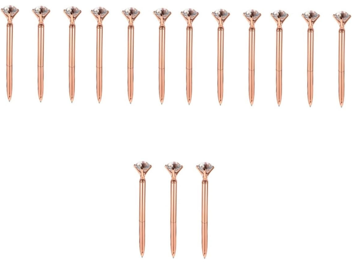 Nuobesty Conjunto De 5 Canetas Esferográficas Diamante Verdes Para