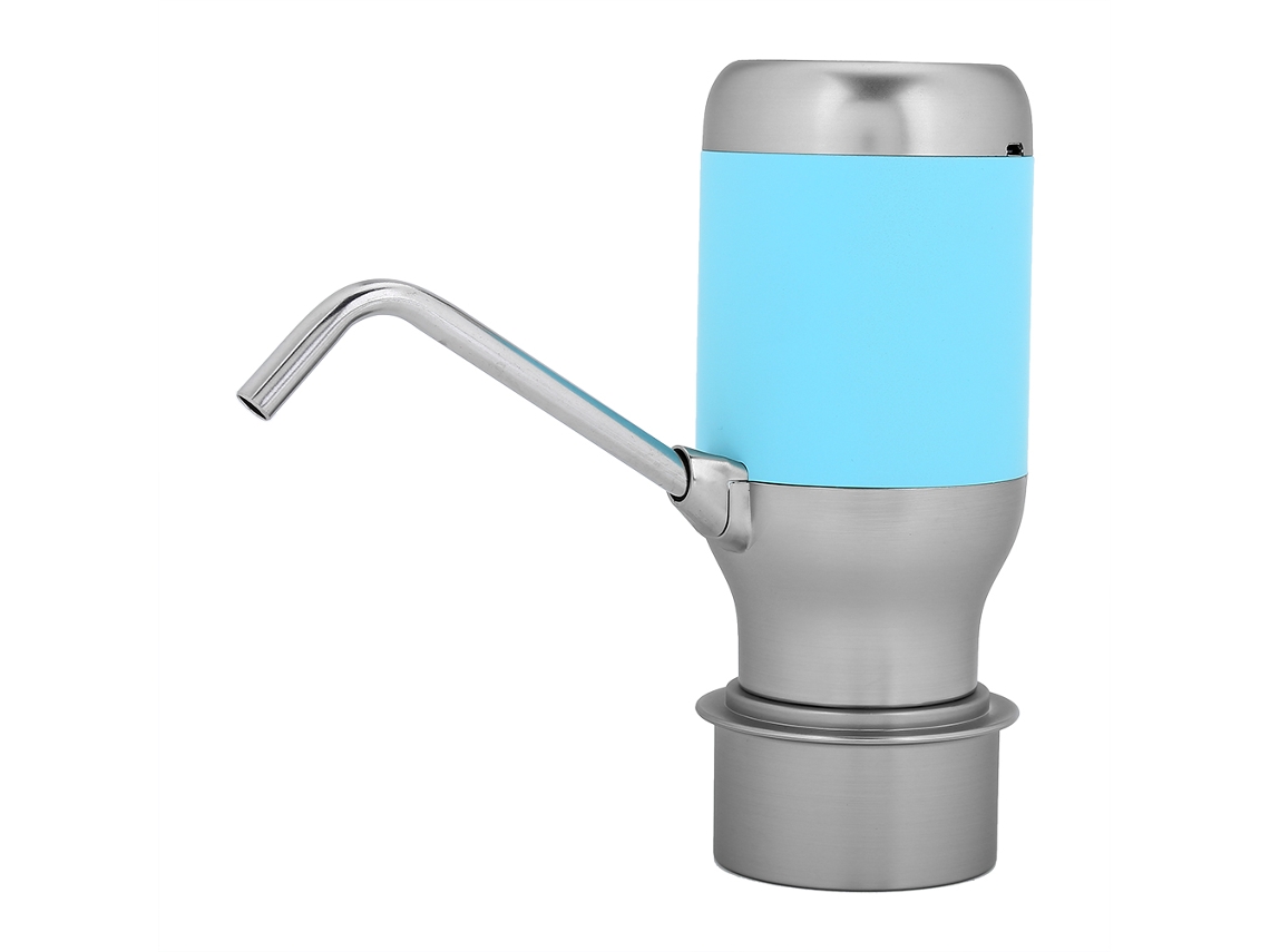 KOFIHETY Bomba de água elétrica automática, recarregável por USB, sem fio, dispensador de garrafas inteligente, azul