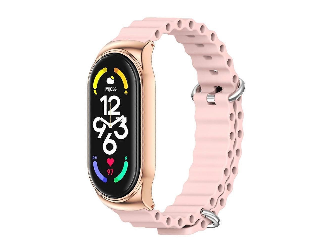 Pulseira De Silicone Respirável Mijobs Cs Marine Para Xiaomi Mi Band 7 / 7 Nfc