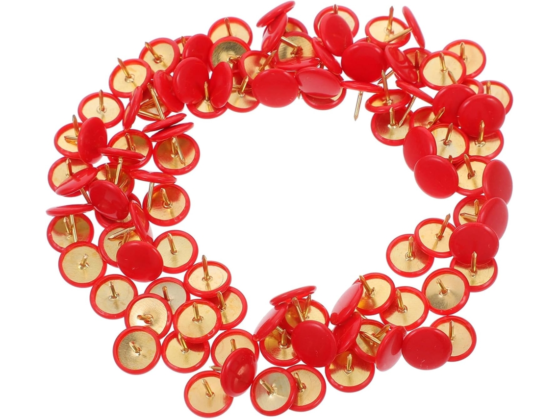 Brocas de ferro vermelhas com cabeça larga, capacidade de perfuração, pacote com 100 unidades, ideais para pinturas.