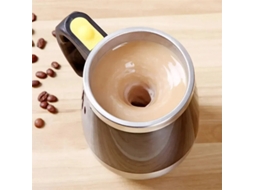 Caneca Térmica Elétrica Magnética Automexível De Aço Inoxidável Preta 450ml Para Café Leite E Café - Misturador Inteligente E Prático