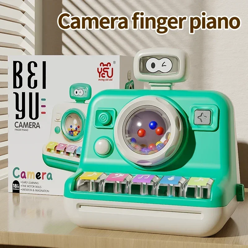 Brinquedo de Câmera para Bebês, Piano Multifuncional Simulado com Luzes e Música, Brinquedo Educativo para Crianças Pequenas MDUG (verde)