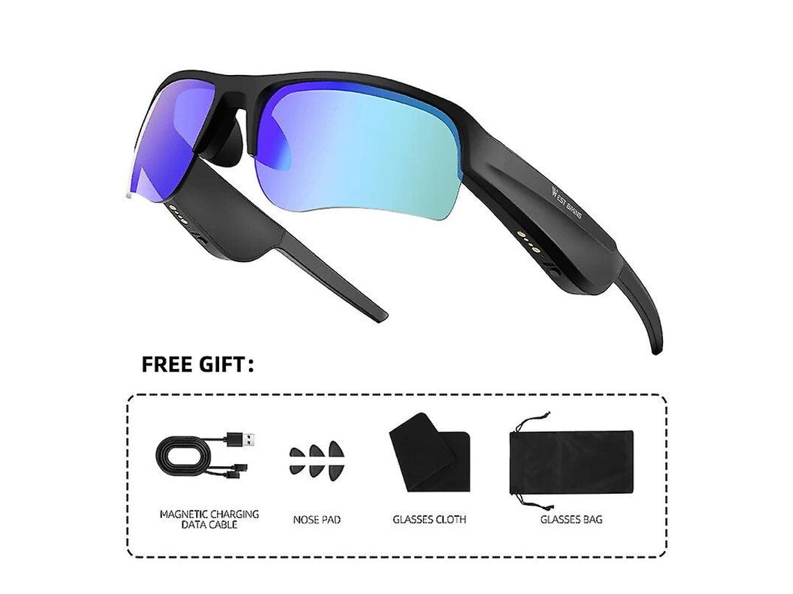 West Biking Smart Cycling Eyeglasses Com Fone De Ouvido Sem Fio Bluetooth, Óculos Esportivos Com Áudio, Fones De Ouvido Para Dire E Pro