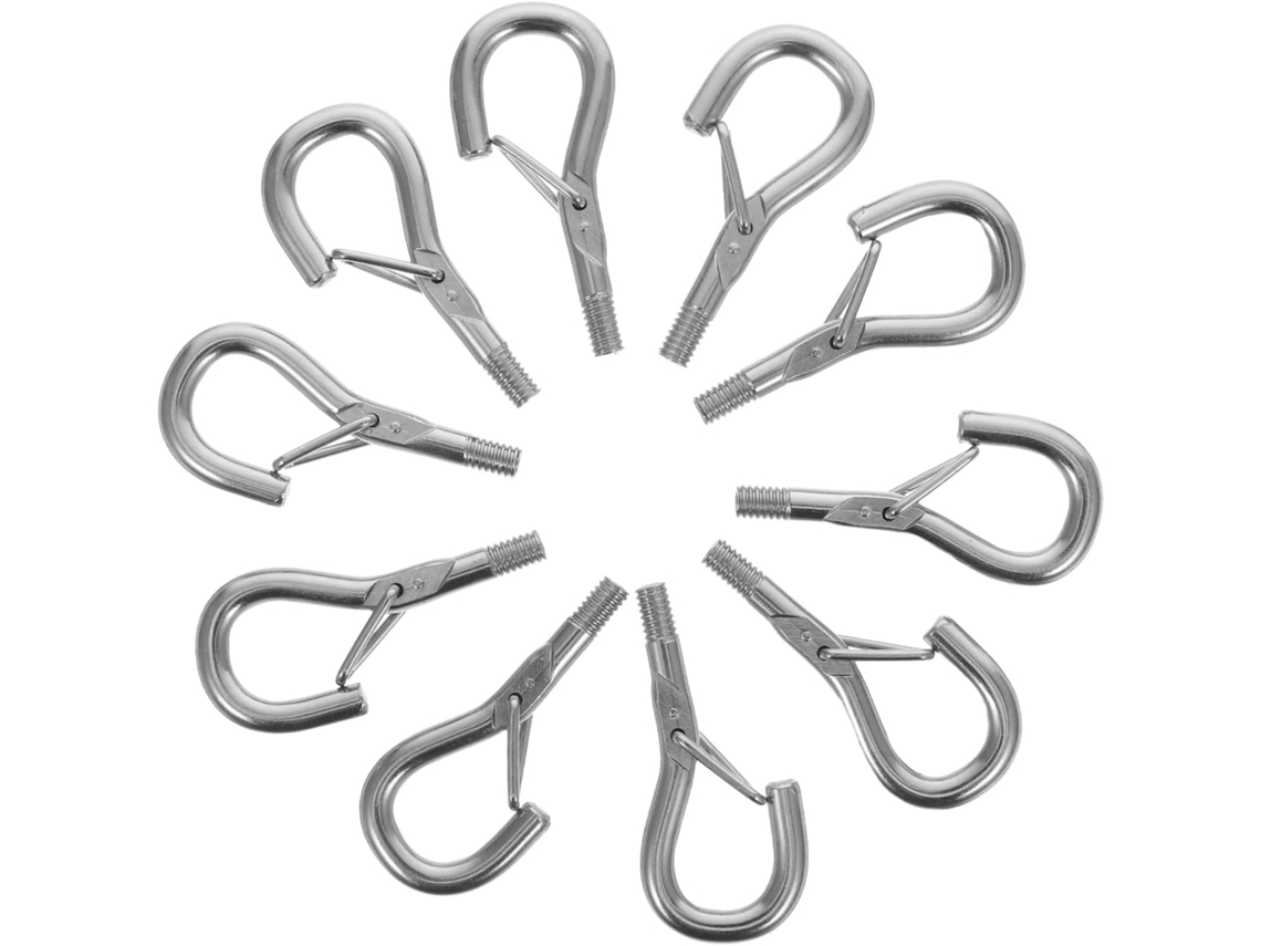 Conjunto De 10 Ganchos Autotravantes Metal Reforçado Para Decoração E