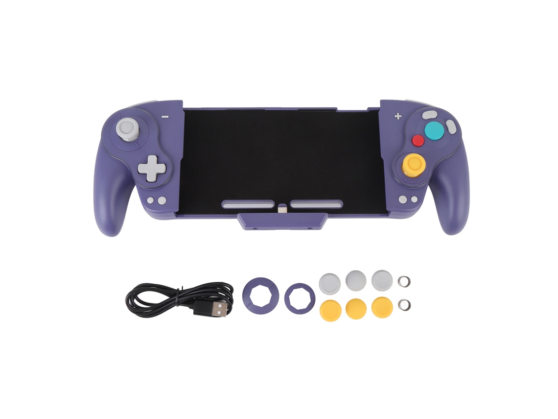 Controle Sem Fio EOOCOO com botão mecânico, iluminação RGB e Turbo ajustável para Switch