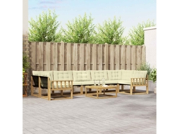 Vidaxl Conjunto De Sofás Para Exterior 8 Unid. Branco E Creme