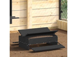 Vidaxl Comedouro De Pedal Para Frango Preto 75 X 53 X 20,5 Cm
