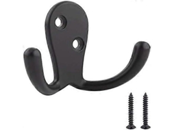 Gancho Curvo 68x40mm, Preto Opaco, 5 Peças BRILVIBERA