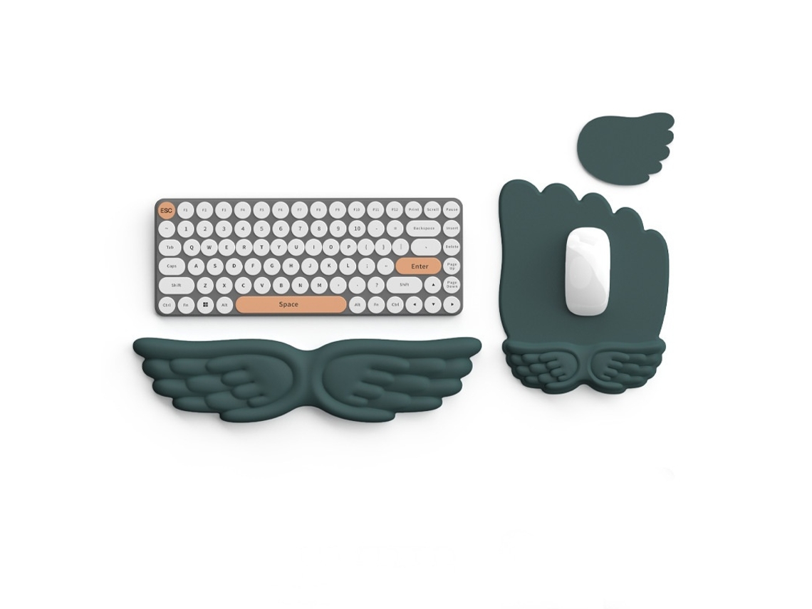 Lurelia Tapete De Rato Cor Verde / Vermelho Para Pc, Laptop, Ipad/ios