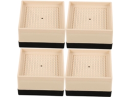 Nuobesty Conjunto De 4-protetores Resina Para Pés Cama E Móveis, Antiderrapantes E Absorventes De Vibração, Fáceis De