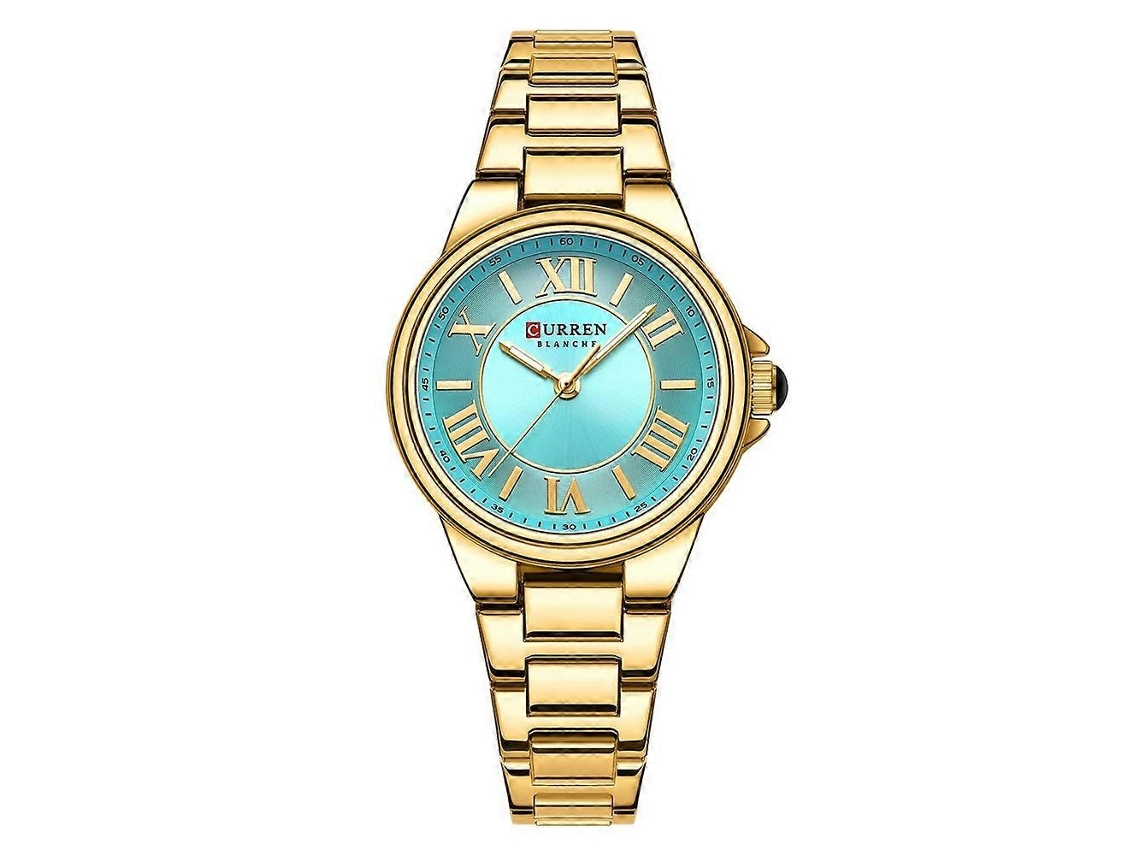 Relógio Feminino Curren 9091 Casual Com Pulseira De Aço E À Prova D'água
