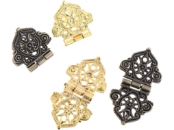 Ferragens Para Portas, Dobradiças De Metal Vintage Para Portas Armários, Com Design Vazado E Gravura, Para Caixas De