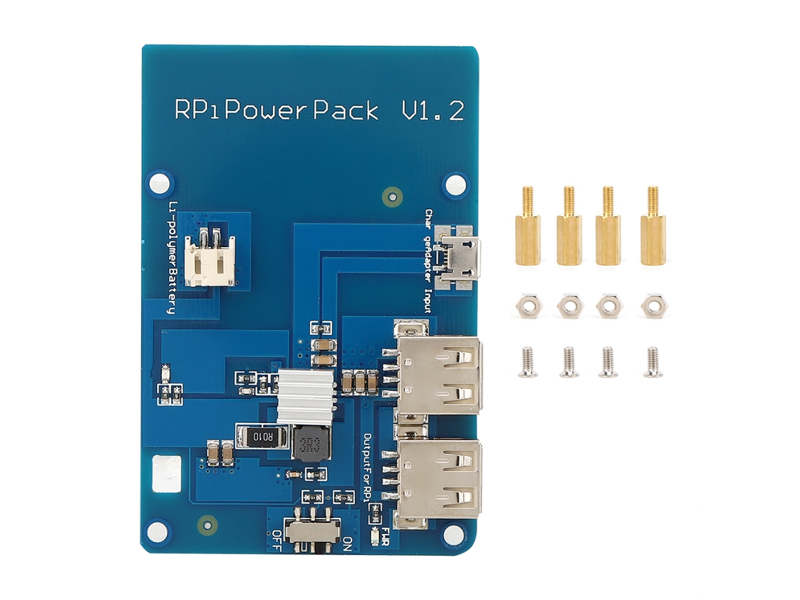 Placa De Expansão De Potência De Lítio Com Duas Saídas Usb Para Raspberry Pi3, Alimentação Independente