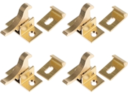 Conjunto de 4 portas reforçadas de latão para portas e portas de guarda-roupa.