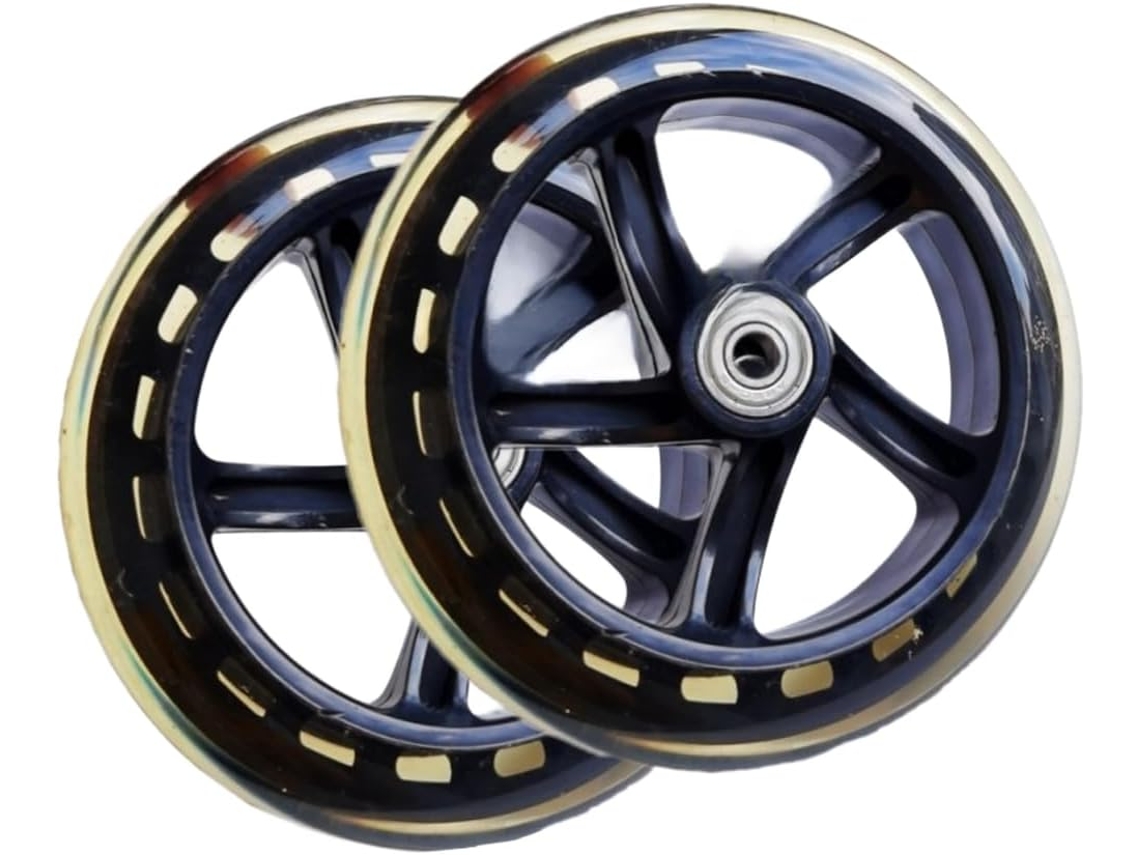 Patinete Silencioso Com Rodas Sólidas De Pu De 8 Polegadas (transparente 180 * 30 Mm)