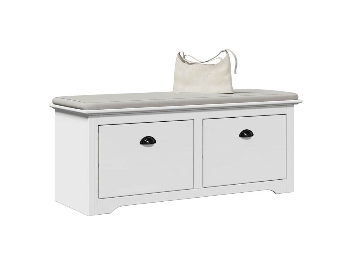 Vidaxl Banco De Corredor Bodo 114x40x45 Cm Branco