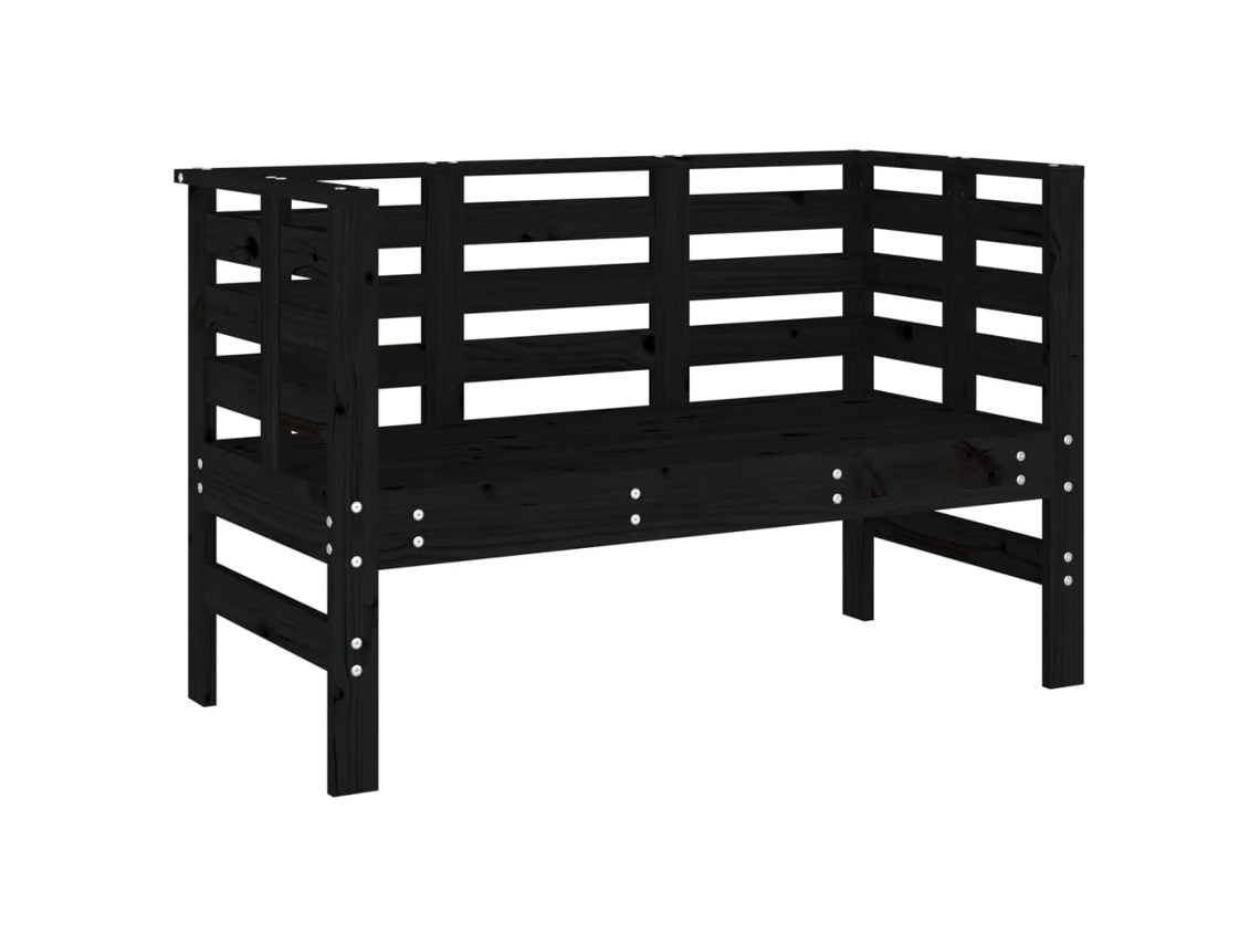 Maison Exclusive - Banco De Jardim 111,5x53x71 Cm Madeira De Pinho Maciça Preto