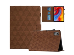 Capa Para Tablet Lenovo Tab M11/xiaoxin Pad 11 2024 Em Couro Com Textura De Diamante.