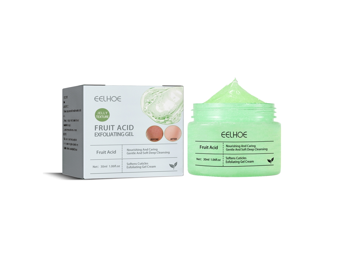 Gel Exfoliante Facial Com Ácido Frutíco Para Limpeza Profunda E Clareamento Da Pele Eelhoe