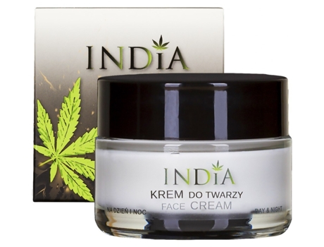 Creme Facial Dia e Noite com Óleo de Cânhamo (50 ml), India Cosmetics