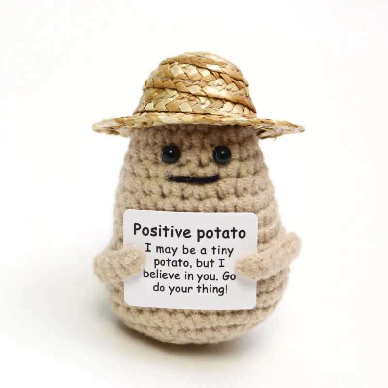 Boneca De Crochê De Batata Para Apoio Emocional, Divertida E Com Energia Positiva.