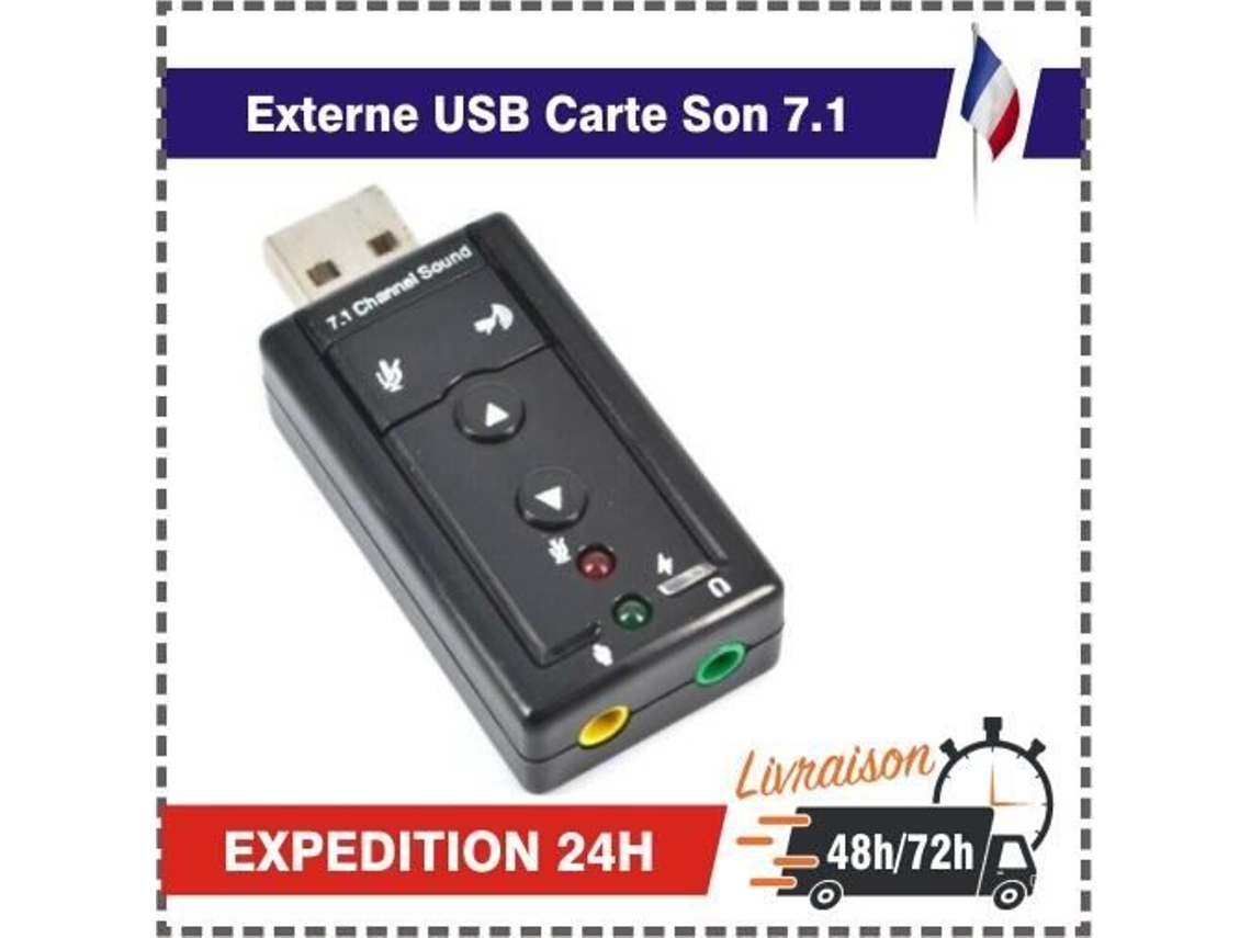 Placa de som USB externa 7.1 canais 3D adaptador de áudio 3,5 mm microfone de telefone de áudio PC desktop Isonix