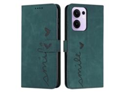 Capa De Couro Para Celular Com Estampa De Coração E Cordão Longo