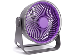 Ventilador Dobrável De Mesa Com Cabeça Oscilante, 3 Velocidades,