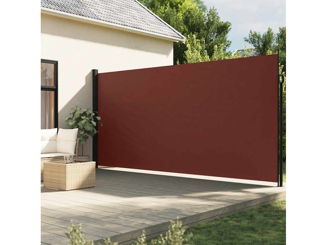 Vidaxl Toldo Lateral Retrátil 200x500 Cm Castanho