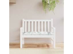 Vidaxl Almofadão Banco Jardim 100x50x7 Cm Tecido Oxford Padrão Folhas