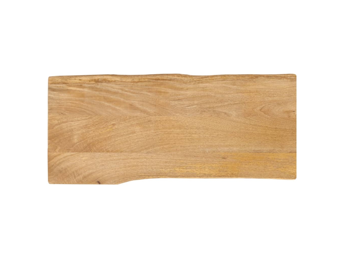 Vidaxl Tampo De Mesa C/ Borda Viva 90x40x2,5 Cm Mangueira Maciça