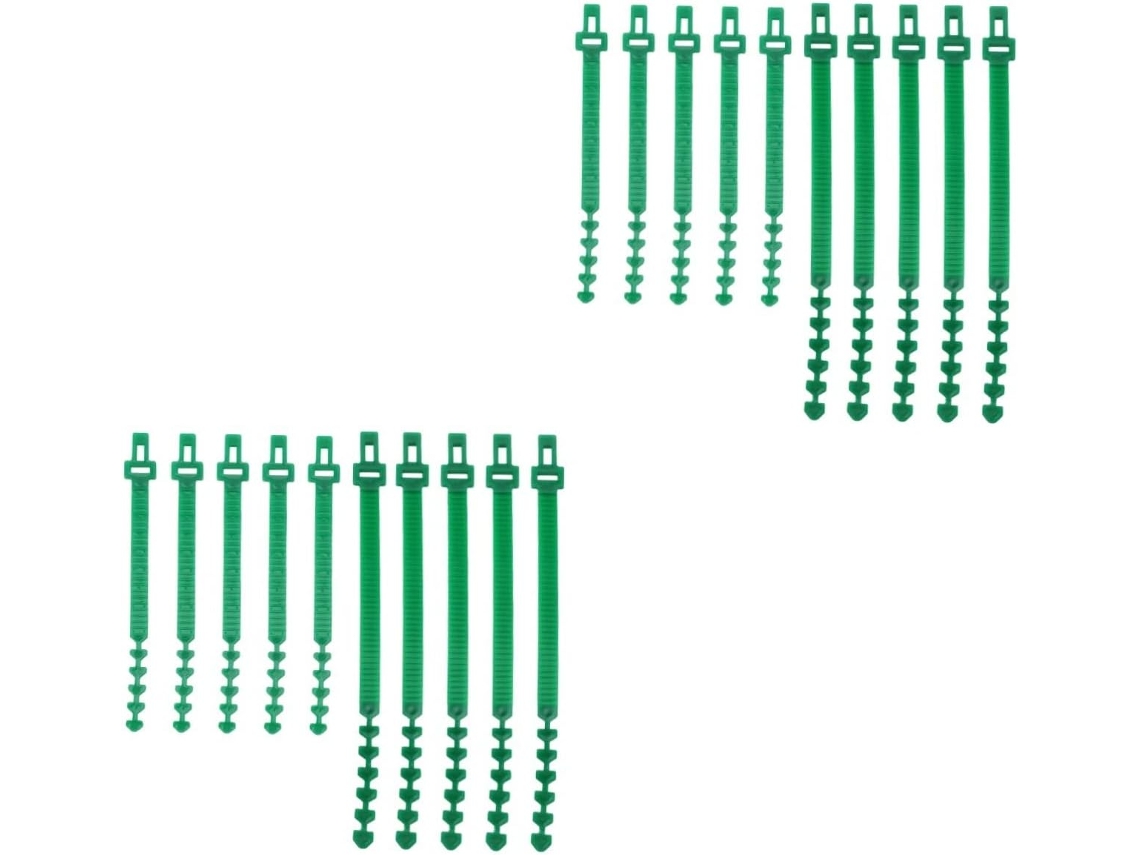 20 Peças De Abraçadeiras De Cabo Ajustáveis Para Suporte De Plantas E Árvores No Jardim.