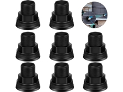 Conector De Tanque De Água Com Rosca Dupla Em Pvc Para Barris De Chuva, Aquários, Piscinas, Preto