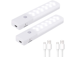Lurelia Fita Led, 18 Leds, Sensor De Movimento, Usb Recarregável, Magnética