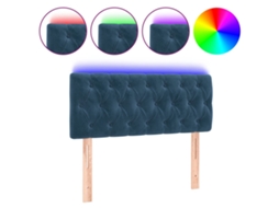 Led Headboard, Led Headboards Vidaxl Azul Veludo (100 X 7 X 78/88 Cm)