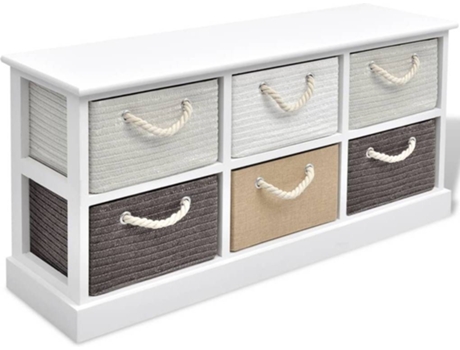 Banco de Entrada VIDAXL Multicolor (Madeira - 95 x 28 x 47 cm) | Worten.pt