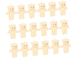Miniaturas De Ursos (18 Peças) Feitas Tecido E Algodão Pp Para Mochila