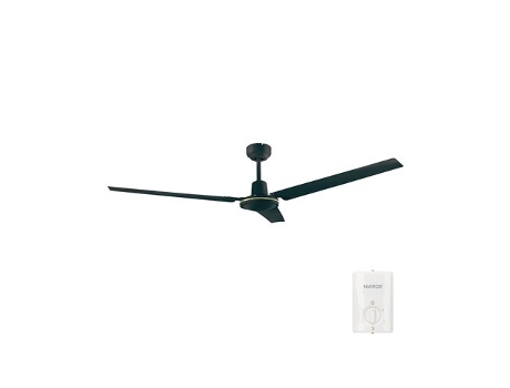 Ventilador De Teto Regulável Saltok Com Controle Remoto Ø142x37cm Preto Niaros (motor 60w Ac 230v)