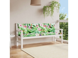 Vidaxl Almofadões P/ Banco De Jardim 2 Pcs 200x50x7 Cm Tecido Multicor