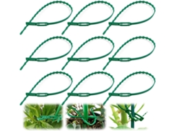 100 Amarras Ajustáveis para Plantas, 17 Cm, Verdes | AQUAFORGE