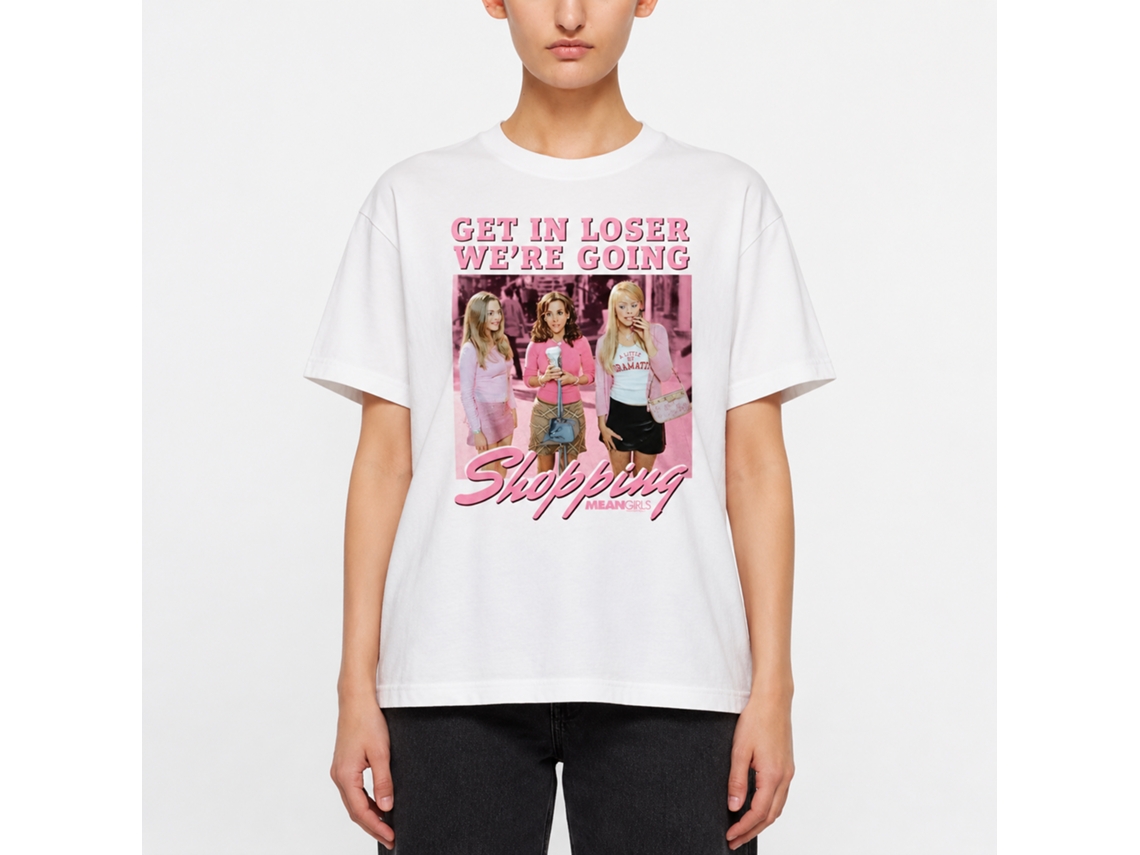 Rockinstone Mean Girls Get In Loser White T-shirt Size:xxxl