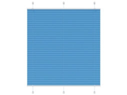 Vidaxl Plissado Cego Azul 115x100 Cm Largura Tecido 114,4 Cm Poliéster