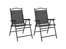 Folding Chair, Folding Chairs Vidaxl Cinzeto Aço (n/a)