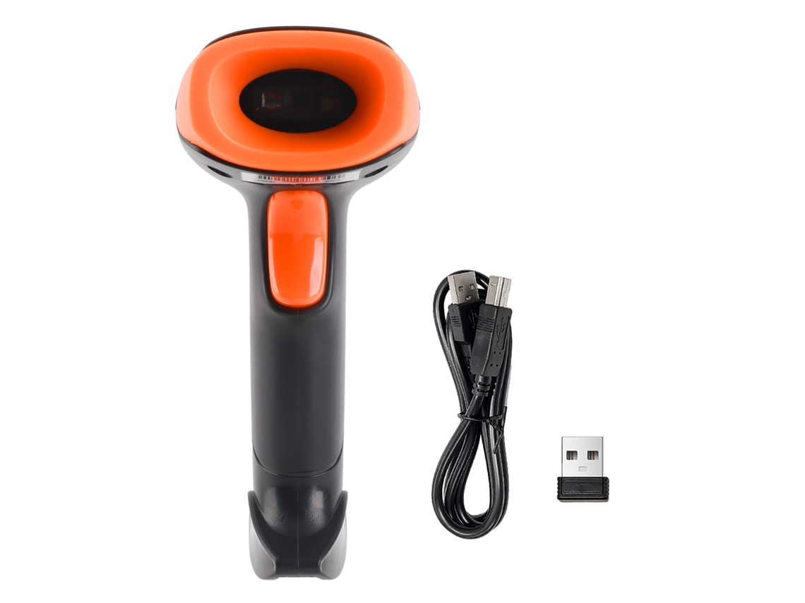 Scanner de Código de Barras 1d/2d/qr Sem Fio 2.4g Usb Cmos Digitalização Contínua Compatível com Windows Android Macos | S/MARCA