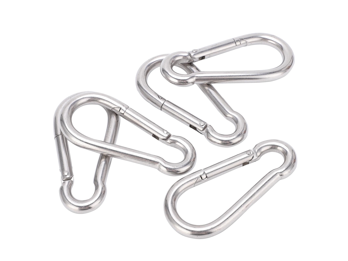 5pcs Mosquetão Aço Inox 120mm para Rede Cachorro